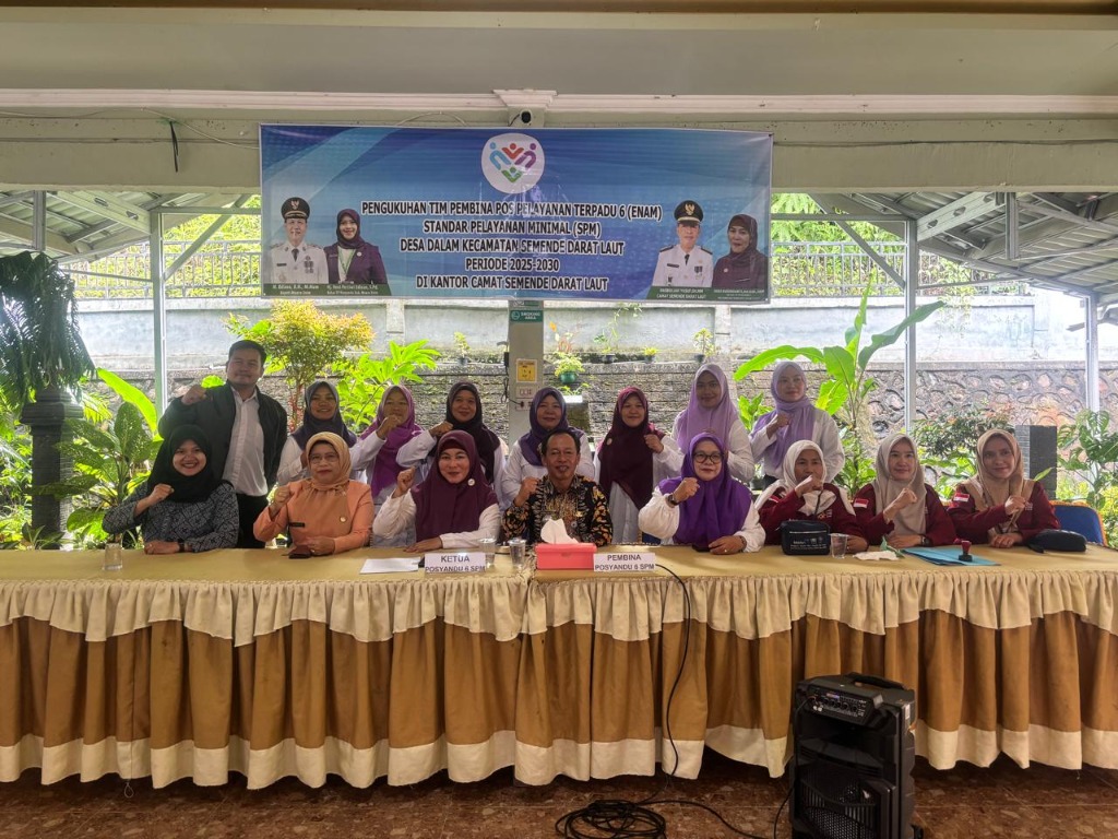 Pengukuhan Tim Pembina Pos Pelayanan Terpadu 6 SPM Se-Kecamatan Semende Darat Laut Periode 2025-2030
